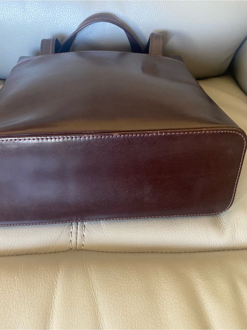 Vintage Longchamp Brown Leather Structured Tote - Picture 3 of 14